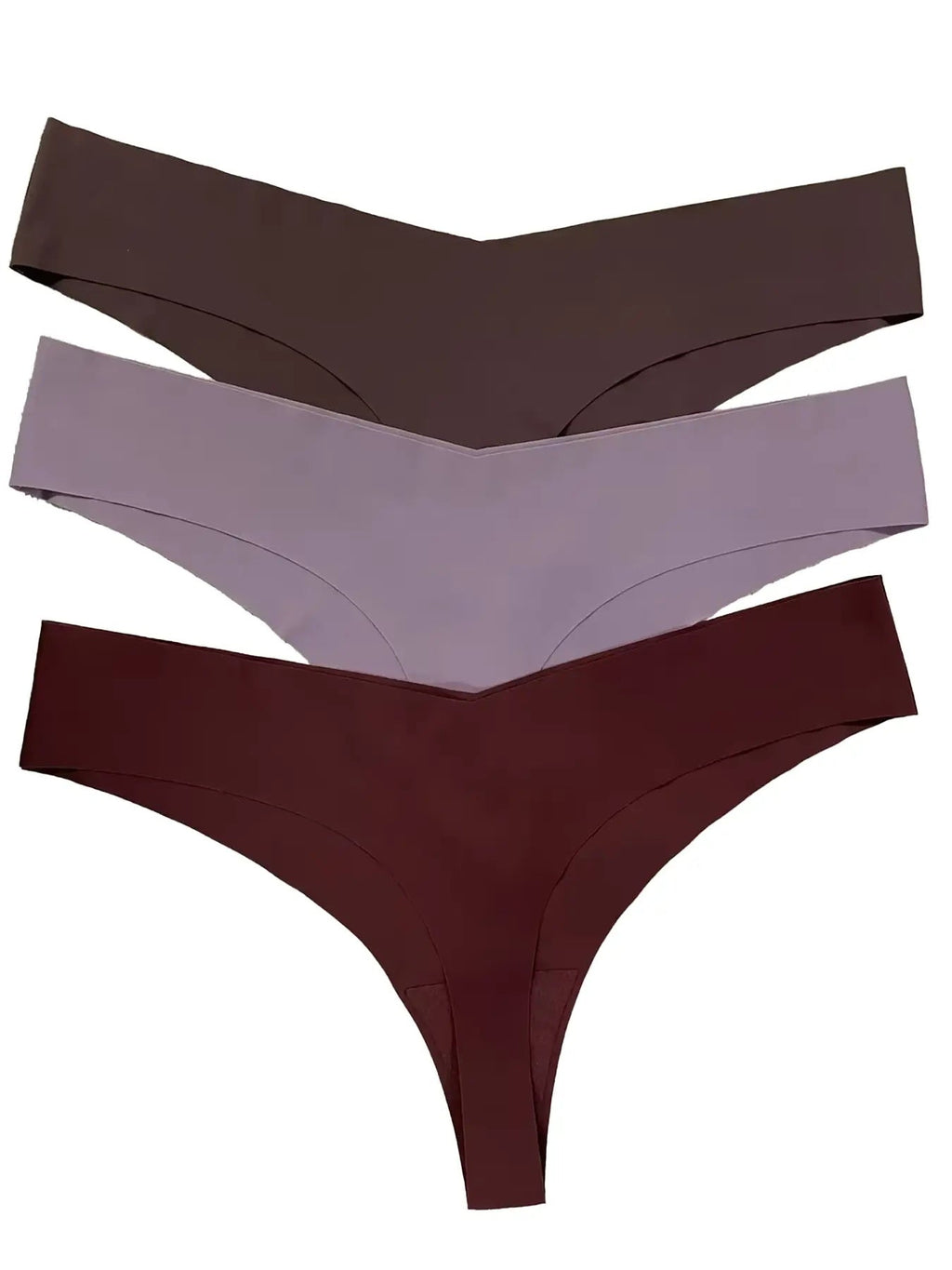 Women’s Low Waist Seamless T-Back Panties – Ice Silk, Cotton Crotch 3PCS Set PPB