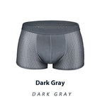 Ice Silk Men's Shorts Head Plus Size Boxer Briefs Gray