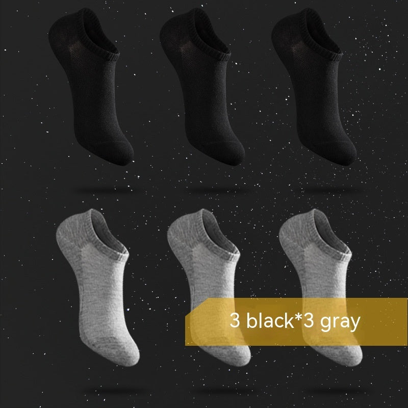 Thin Antibacterial Candy-colored Low Cut Short Tube Women's Socks Gift Box 3 Average Size