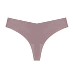 Women’s Low Waist Seamless T-Back Panties – Ice Silk, Cotton Crotch