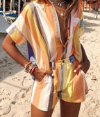 Striped Comfortable Jumpsuit - Casual One-Piece