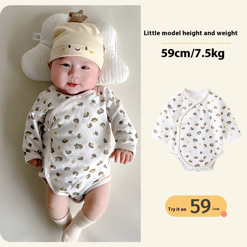 Baby Pure Cotton Romper - Class A Boneless Spring & Autumn Van Gogh Graffiti