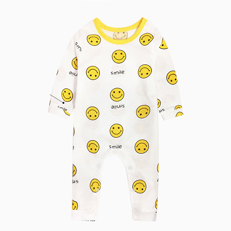 Newborn Baby Long Sleeve Romper - Spring & Autumn Outing Clothes White