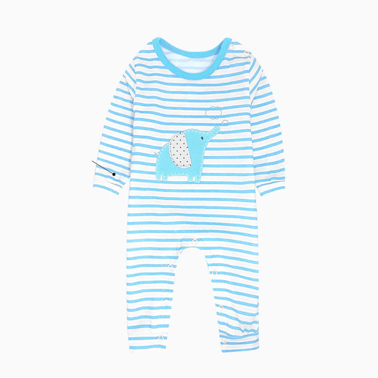 Newborn Baby Long Sleeve Romper - Spring & Autumn Outing Clothes Blue