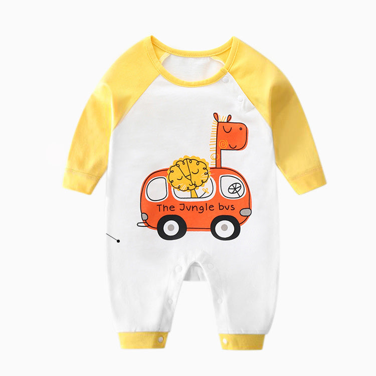 Newborn Baby Long Sleeve Romper - Spring & Autumn Outing Clothes Yellow