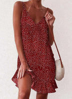 Floral Suspender Dress - Summer A-Line Sling Style