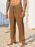 Men’s Straight-Fit Casual Pants – Corduroy, Anti-Wrinkle, Ankle Length