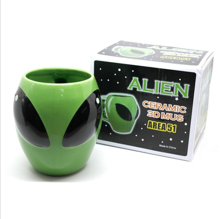 Alien Ceramic Mug - Cartoon Design Coffee Cup 301-400ml