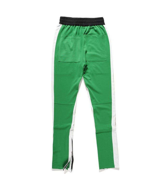 FOG Men's Casual Pants with Zipper - Retro Stripe Design