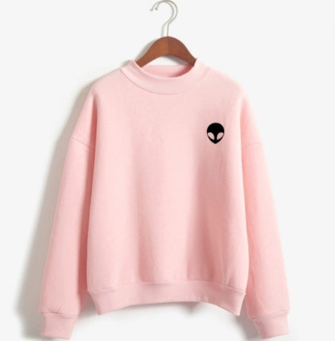 Alien Graphic Sweatshirt - Casual Pullover Hoodie