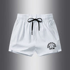 Men's Ice Silk Leisure Sports 3-point Shorts White