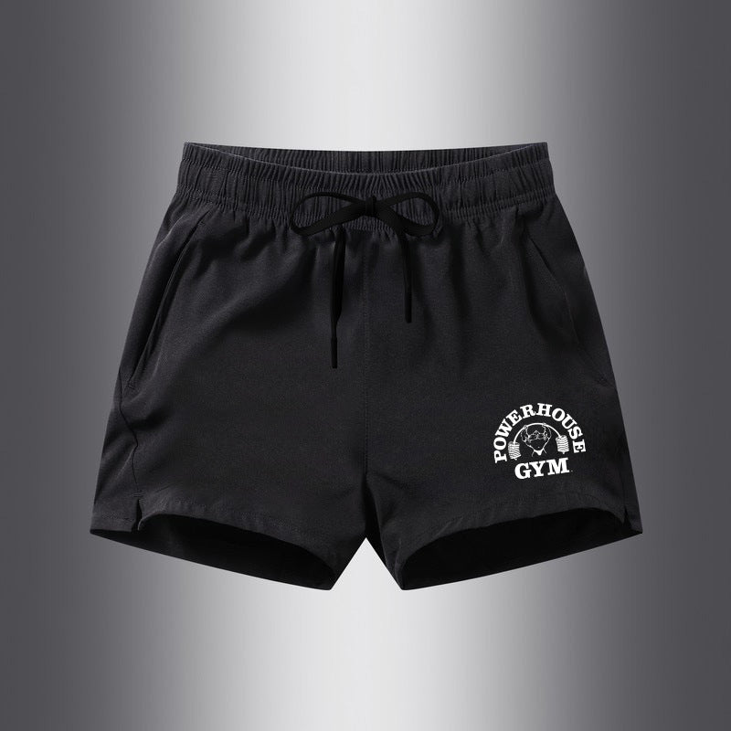 Men's Ice Silk Leisure Sports 3-point Shorts Black