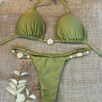 Solid Color Two-Piece Swimsuit - High Elasticity