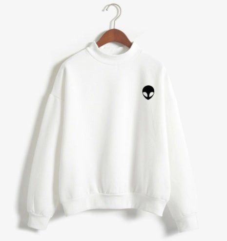 Alien Graphic Sweatshirt - Casual Pullover Hoodie
