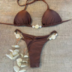 Solid Color Two-Piece Swimsuit - High Elasticity