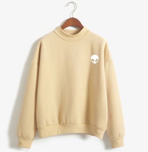 Alien Graphic Sweatshirt - Casual Pullover Hoodie