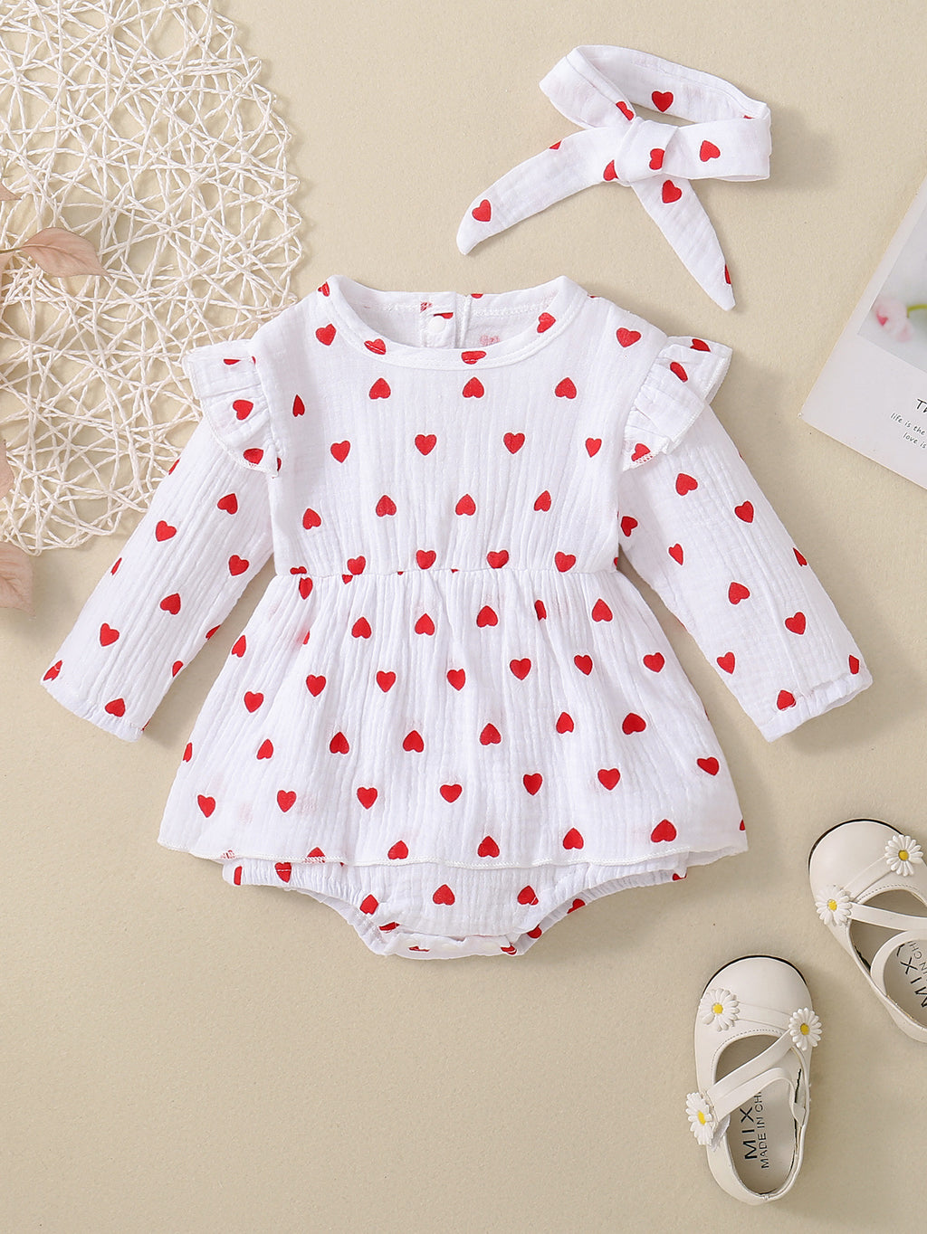 Baby Girl Valentine's Day Love Dress White