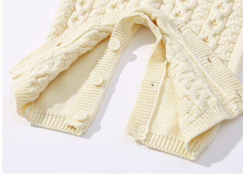 Baby Autumn Winter Knitted Onesie - Cozy Romper