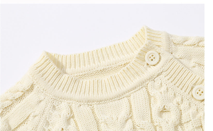 Baby Autumn Winter Knitted Onesie - Cozy Romper