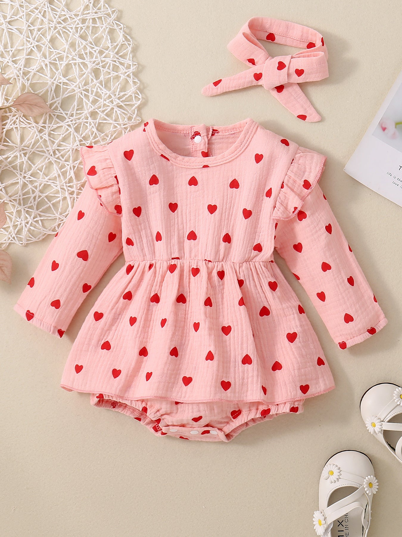 Baby Girl Valentine's Day Love Dress Pink