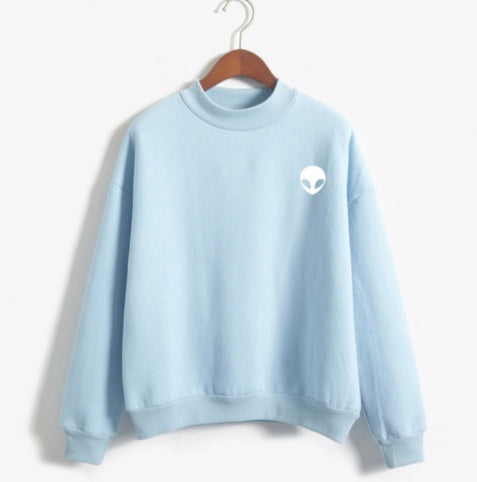 Alien Graphic Sweatshirt - Casual Pullover Hoodie