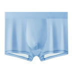 Men's Flat-cut Ice Silk Shorts Sky Blue