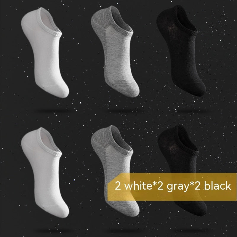Thin Antibacterial Candy-colored Low Cut Short Tube Women's Socks Gift Box 4 Average Size