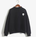 Alien Graphic Sweatshirt - Casual Pullover Hoodie