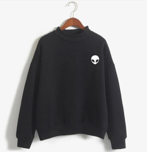 Alien Graphic Sweatshirt - Casual Pullover Hoodie