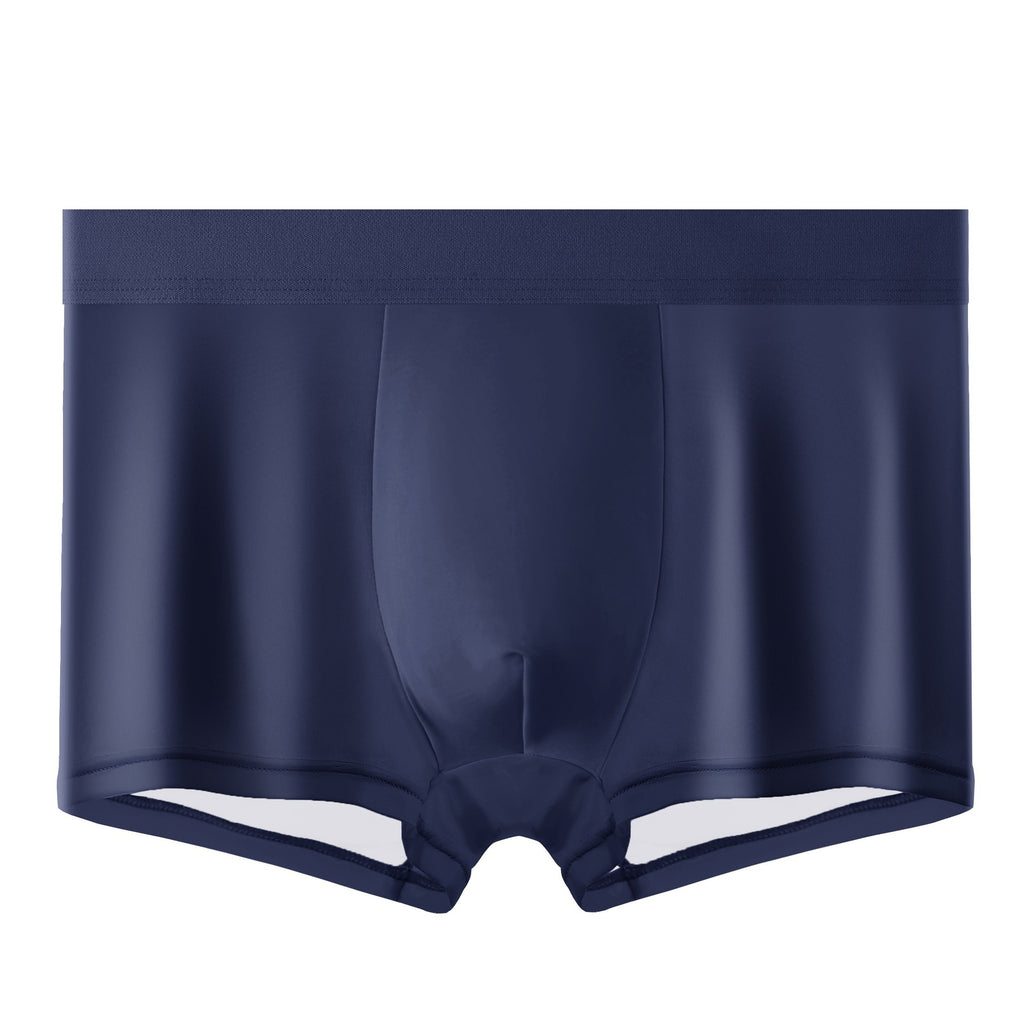 Men's Flat-cut Ice Silk Shorts Sapphire Blue