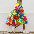 Summer Loose High Waist Dress - Sweet Printed Style BLQ22091WJ