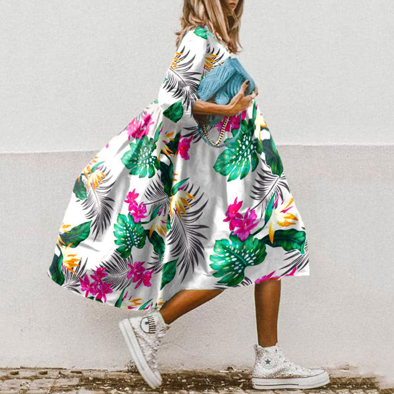 Summer Loose High Waist Dress - Sweet Printed Style