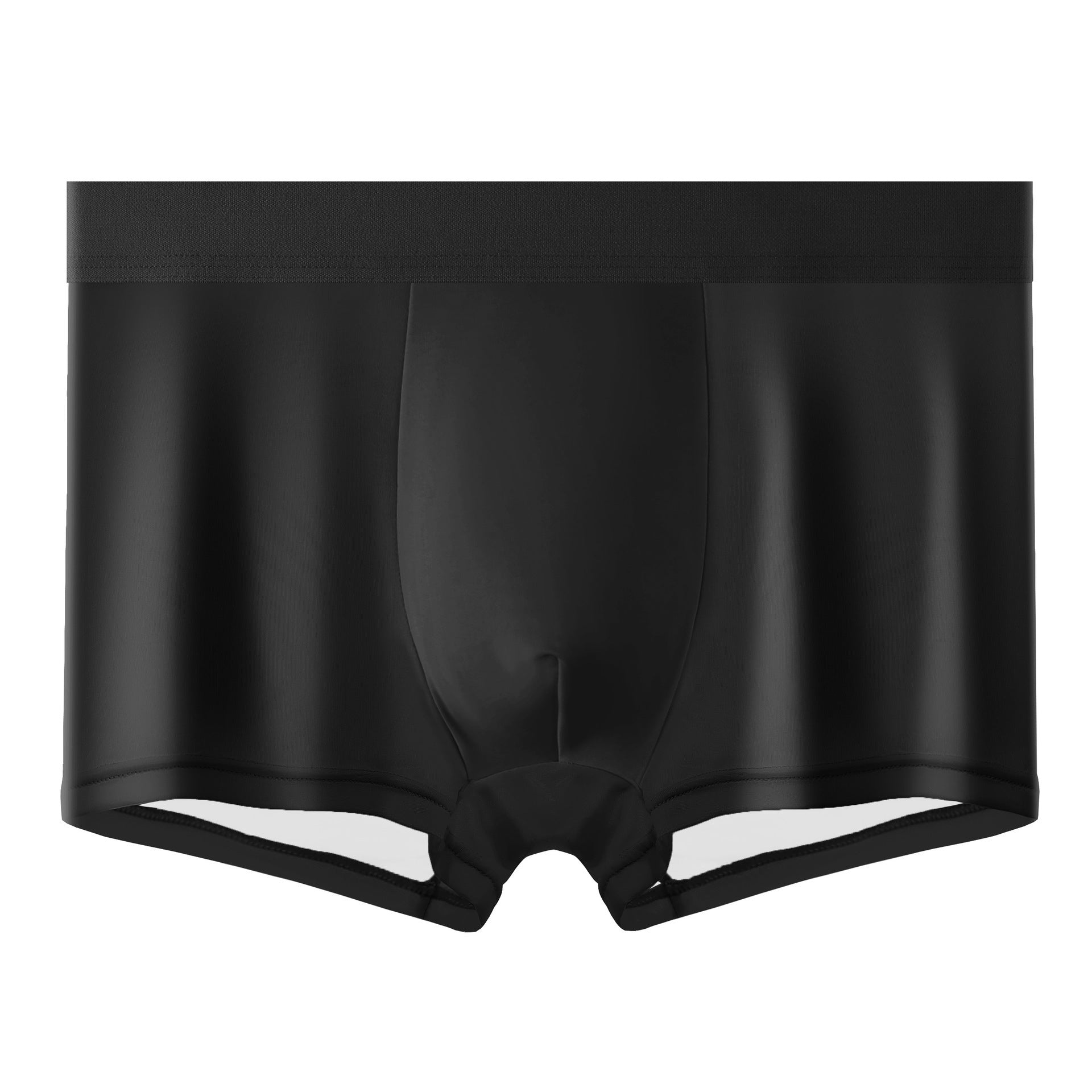 Men's Flat-cut Ice Silk Shorts Black