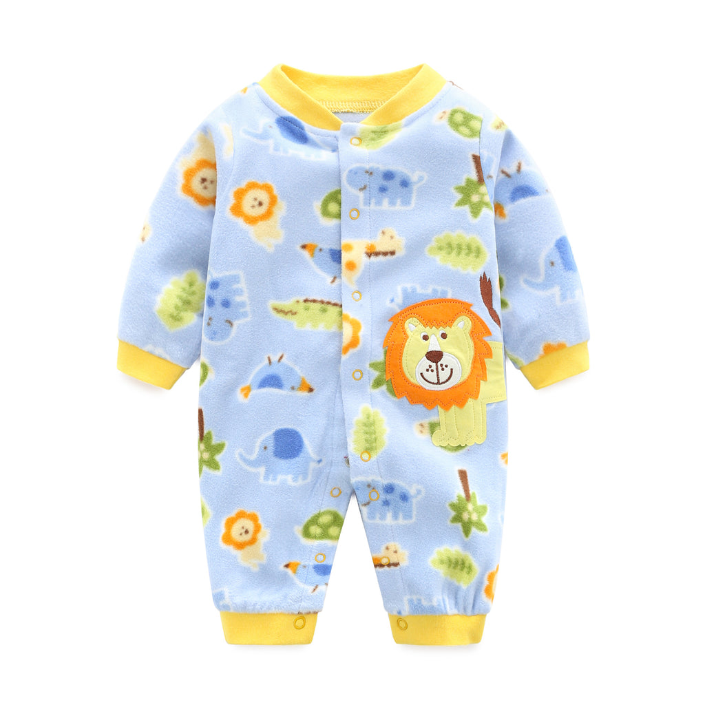 Spring & Autumn Infant Romper - Comfortable Baby Onesie Y Blue Lion
