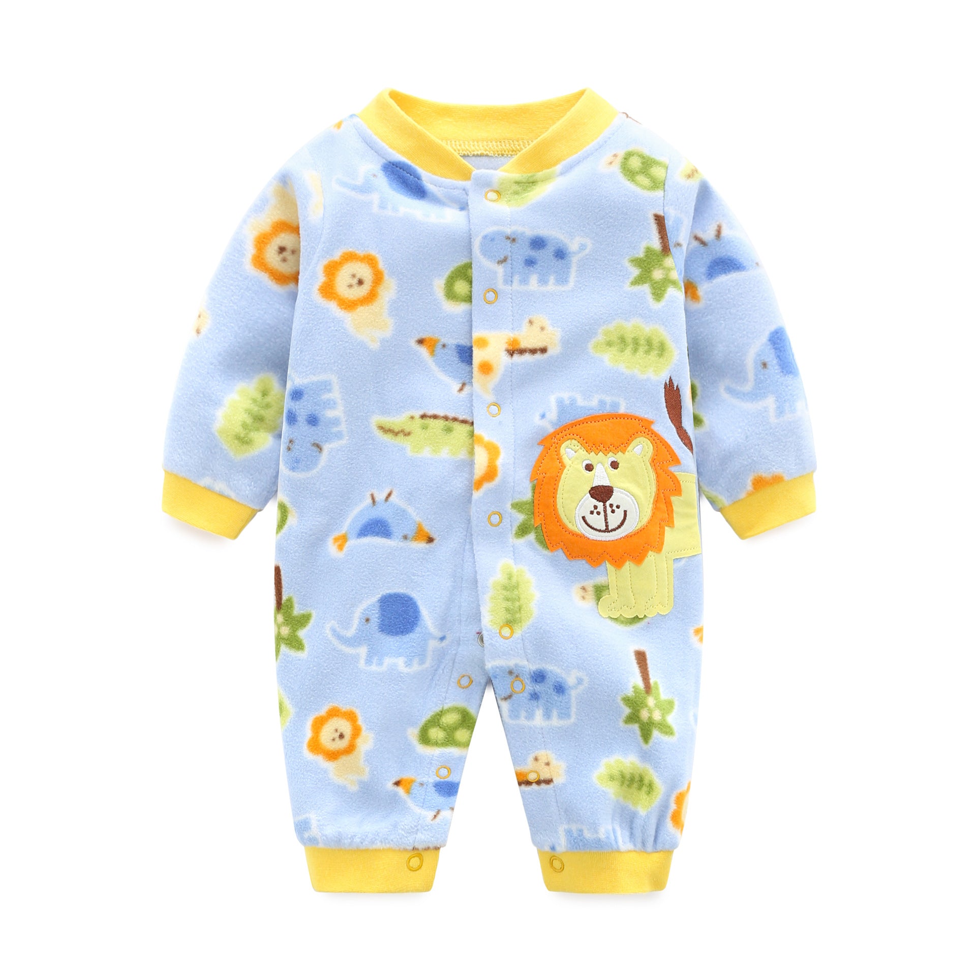 Spring & Autumn Infant Romper - Comfortable Baby Onesie Y Blue Lion