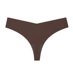 Women’s Low Waist Seamless T-Back Panties – Ice Silk, Cotton Crotch