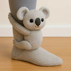 Plush Crochet Animal Cute Animal Socks Koala Average Size