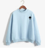 Alien Graphic Sweatshirt - Casual Pullover Hoodie