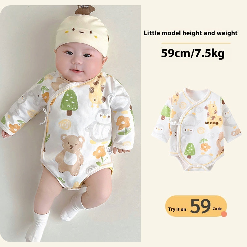 Baby Pure Cotton Romper - Class A Boneless Spring & Autumn Animal Park