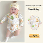 Baby Pure Cotton Romper - Class A Boneless Spring & Autumn Animal Park