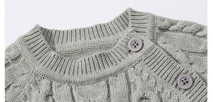 Baby Autumn Winter Knitted Onesie - Cozy Romper