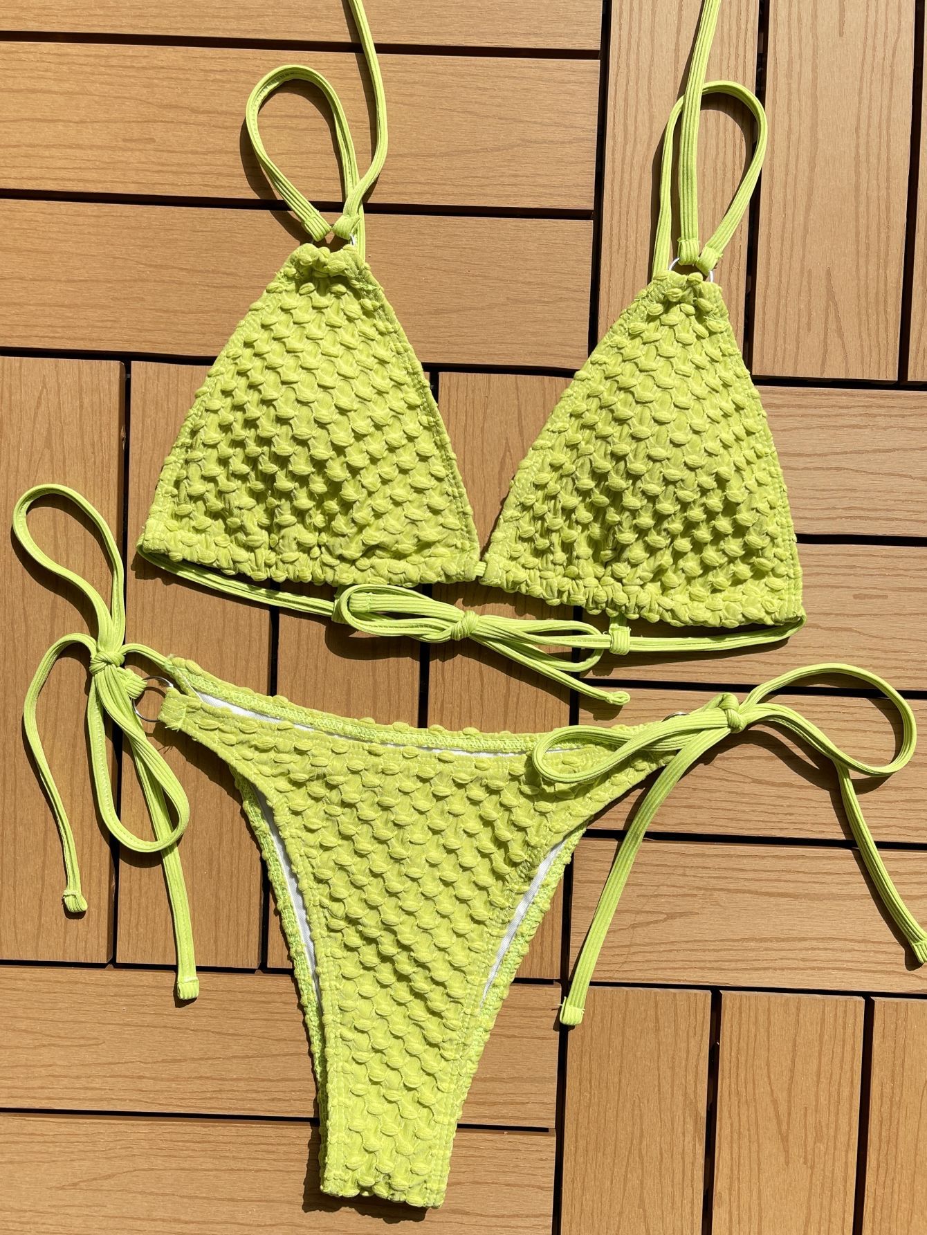 Two-Piece Bikini Set - Sleeveless Top & Pants