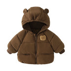 Winter Bread Coat Baby Winter Cotton-padded Jacket Dark Brown