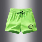 Men's Ice Silk Leisure Sports 3-point Shorts Fluorescent Green
