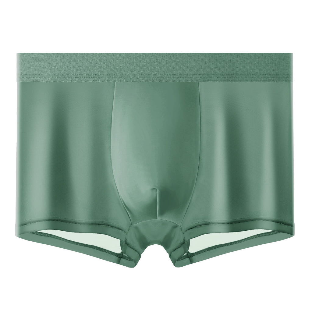 Men's Flat-cut Ice Silk Shorts Green