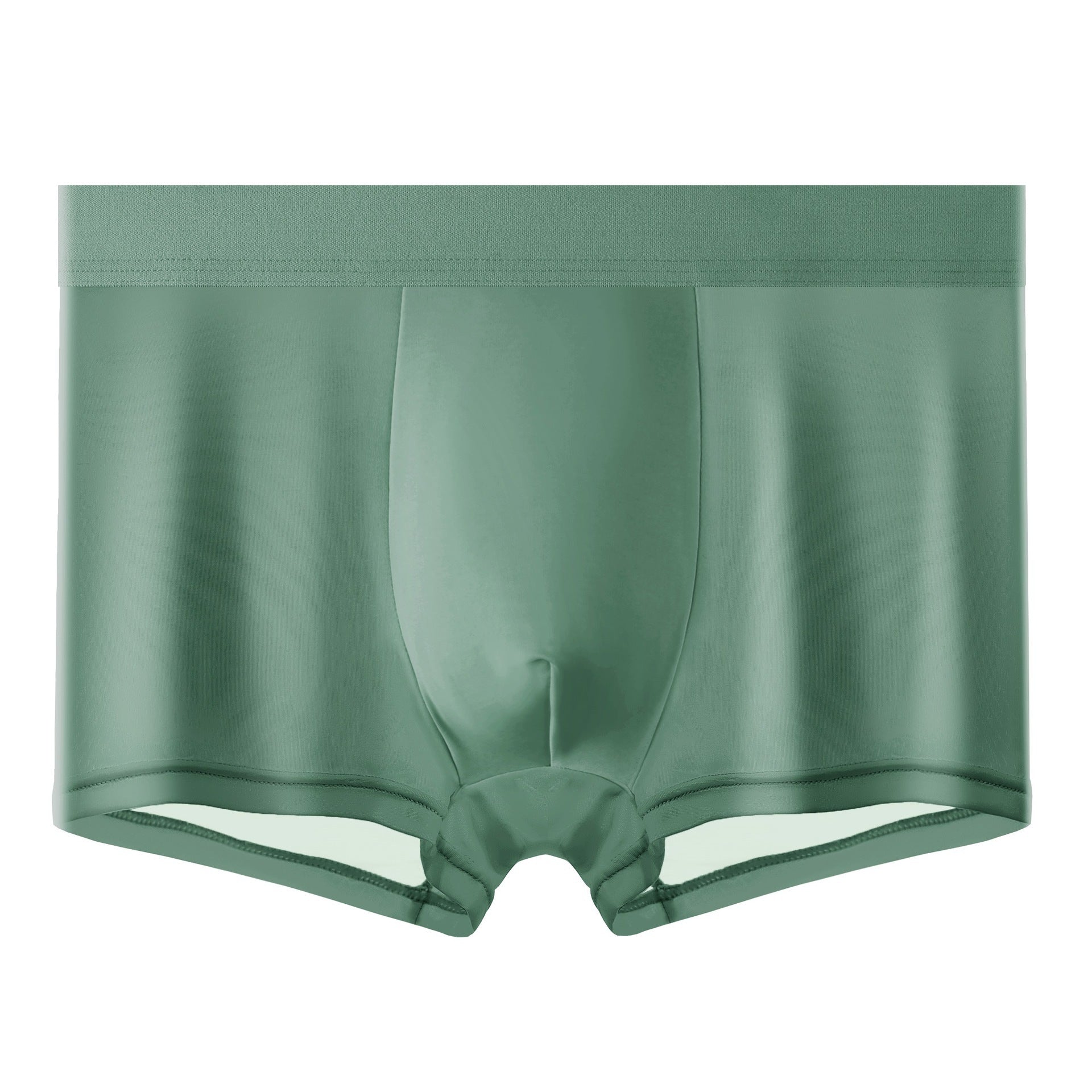 Men's Flat-cut Ice Silk Shorts Green