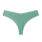 Women’s Low Waist Seamless T-Back Panties – Ice Silk, Cotton Crotch