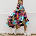 Summer Loose High Waist Dress - Sweet Printed Style BLQ22091V4