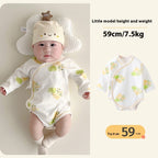 Baby Pure Cotton Romper - Class A Boneless Spring & Autumn Floral Cotton
