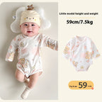 Baby Pure Cotton Romper - Class A Boneless Spring & Autumn Rainbow Bear